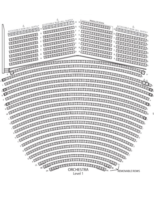 San Diego Civic Theatre Seating Chart Thumbnail - Click to See the Full-Size PDF