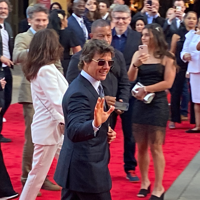Tom Cruise walks the Top Gun: Maverick  red carpet at Civic Theatre