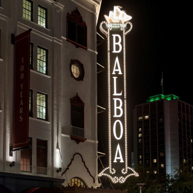 Balboa Theatre exterior blade sign